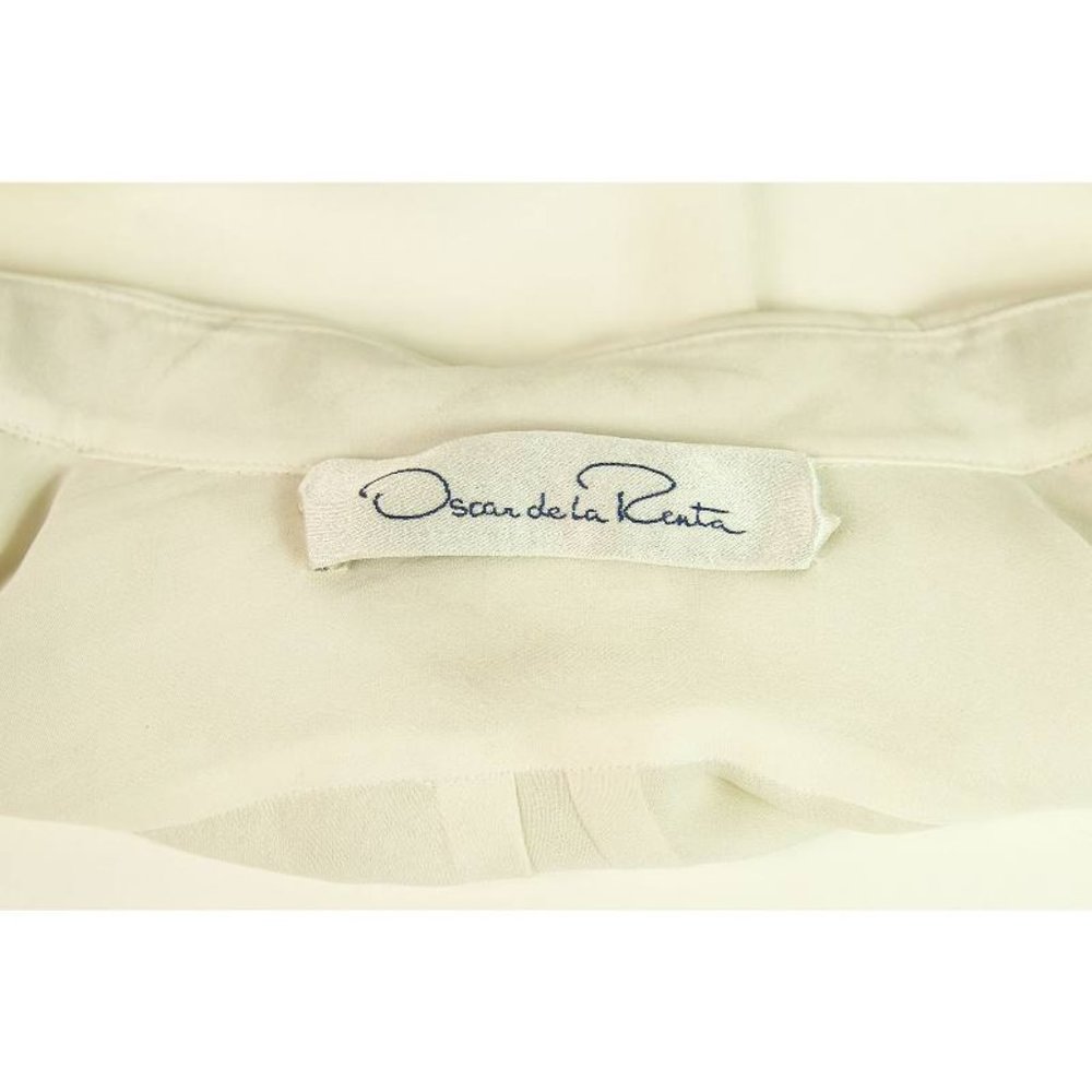 White Womens Ruffled Button Down Front - image 6